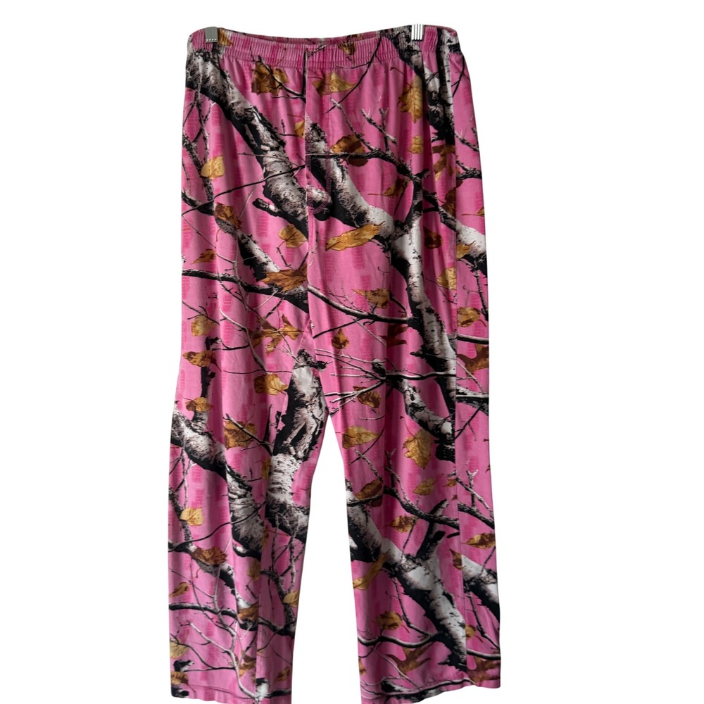 Legendary Y2k Deer Gear Pink Camo Pajama Pants Lounge Sleepwear‎ Women's XL